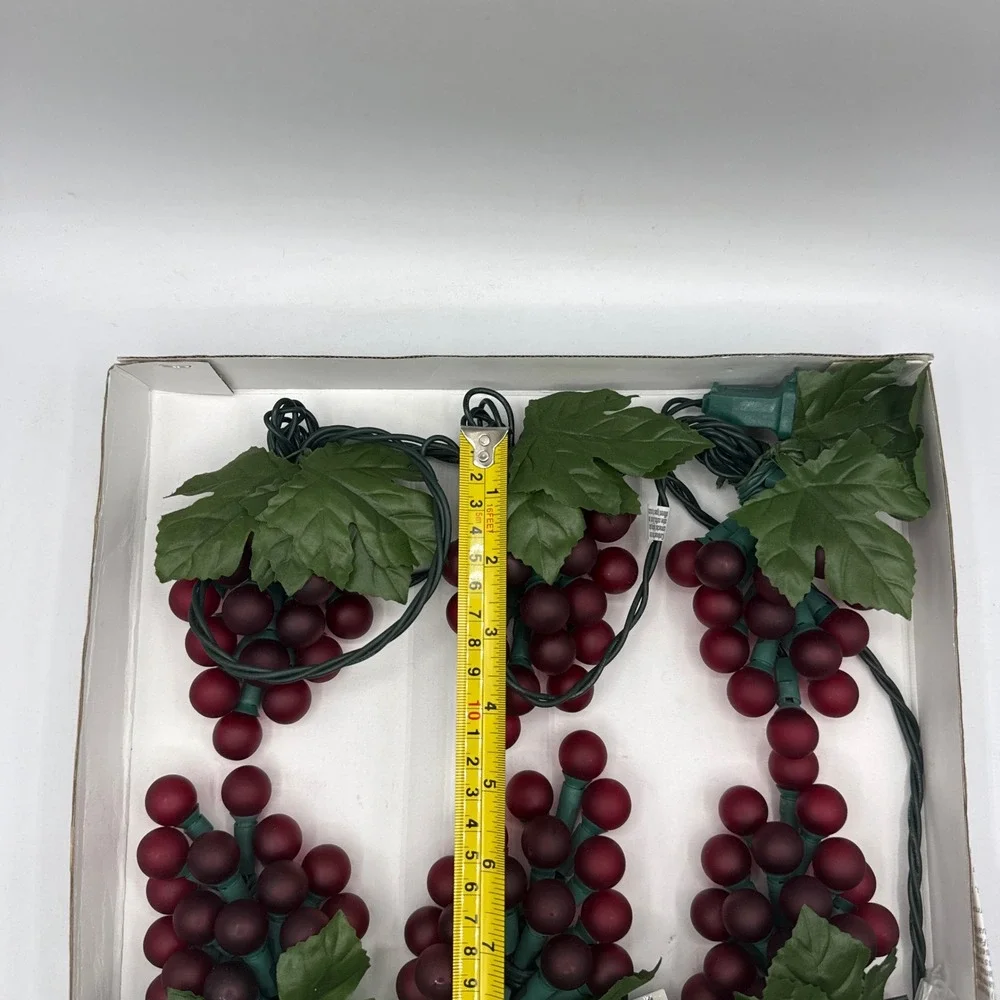 Costco Red Grape Cluster Lights Indoor Outdoor 7.5ft Red Vineyard String Lights
